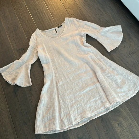 black linen button down dress Livia Button Dress main image 1